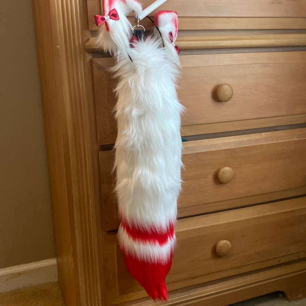 Custom Kitsune Fox Tail and Ear Costume Set